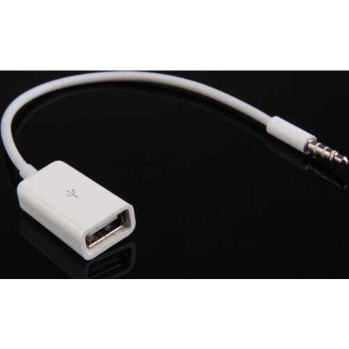 3.5mm Car AUX Auxiliary Audio Plug Jack to USB Cable Car Audio MP3 Music Player 3.5mm Male USB A Female Adapter Cable TF/SD