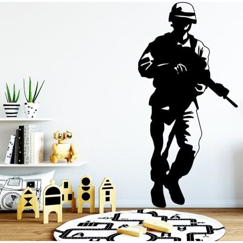 Free Shipping Soldier Vinyl Decals Wall Stickers For Living Room Children Room Home Party Decoration Wallpaper Adesivo De Parede