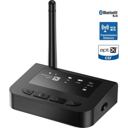 Bluetooth 5.0 CSR8675 Long Range Aptx HD Low Latency SPDIF Optical RCA Aux 3.5mm Transmitter Receiver Wireless Home TV Adapter