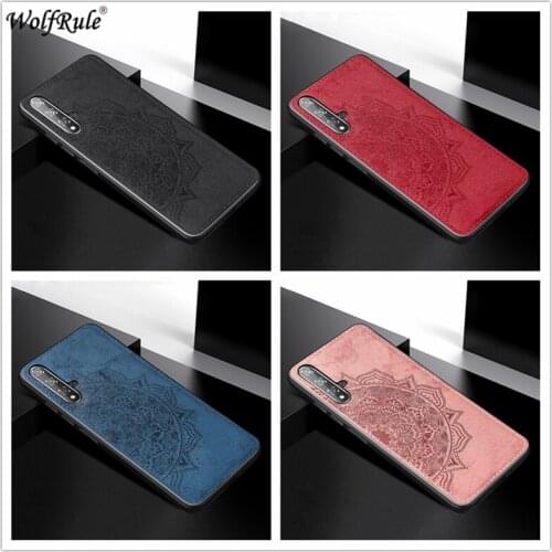 Case For Huawei Nova 5T Case 6.26" Magnetic Fashion Style Shockproof Fabric Cloth Case For Huawei Nova 5T Phone Cover Honor 20