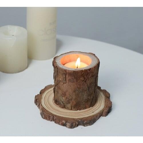 Wood Candle Holders For Home Decor Table Centerpiece Decorations Modern Nordic Candle Stand Wooden Candlestick Holder