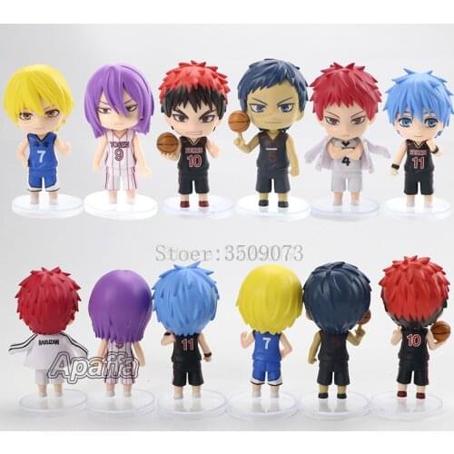 6pcs/lot Kurokos Basketball Anime Figure Kuroko Tetsuya Action Figure Aomine Daiki Kise Ryota Kagami Taiga Figurine Model Toys