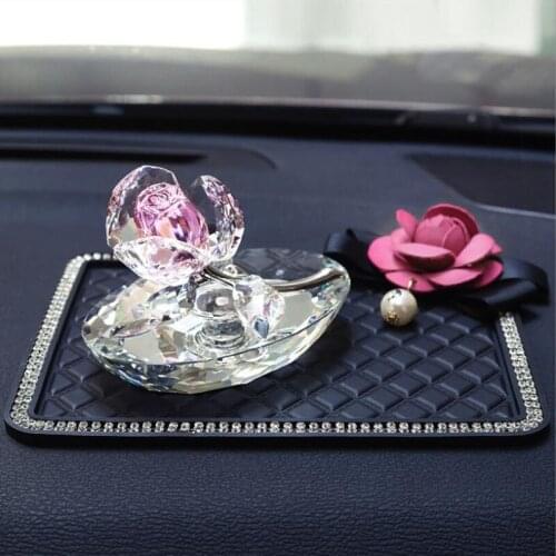 Crystal Rose Car Perfume Car Perfume Seat Decoration Cute Crystal High-end Car Decoration Lady
