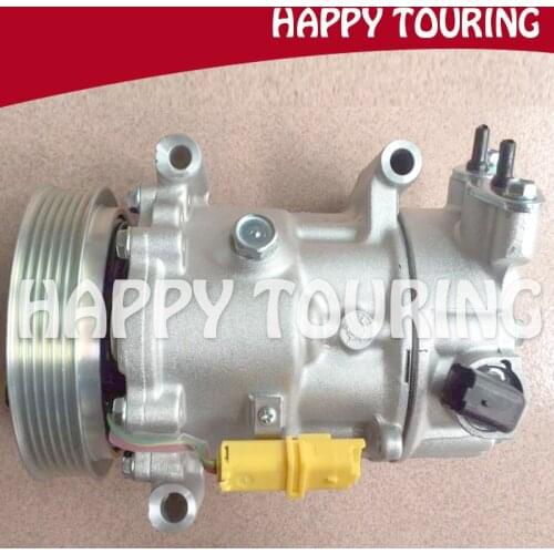 SD6C12 AC Compressor for Peugeot 207 307 408 Citroen C2 C4 9671216280 9659875780 9651910980 9678656080 6453QK 6453QJ 6453WL