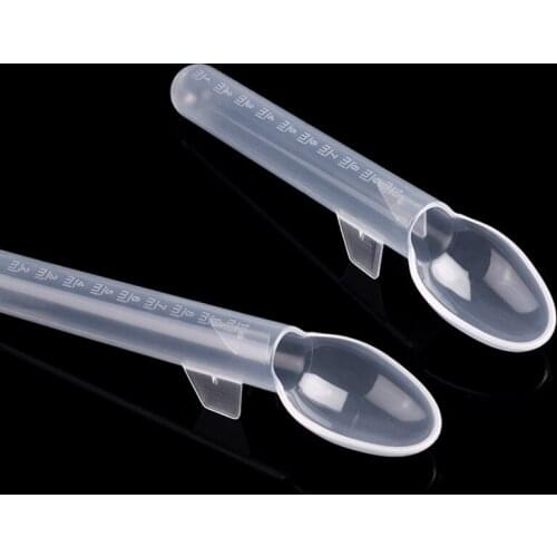3pcs Medicine Feeding Spoon for Baby Infant Safety PP Child Soup Spoon Transparent Portable Baby Medicine Feeder Spoon