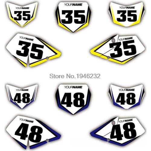 NICECNC Custom Number Plate Background Graphics Sticker & Decal For Suzuki DRZ400 DR-Z400 2000 - 2012 2008 2010 DRZ DR-Z 400