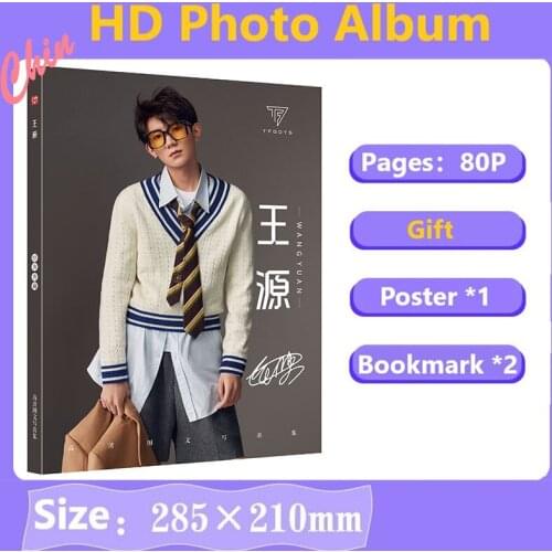 New Chinese Group TFBOYS Wang Yuan HD Photobook Birthday Gift Present Poster Bookmark Painting Photo Album PB Collection Gift