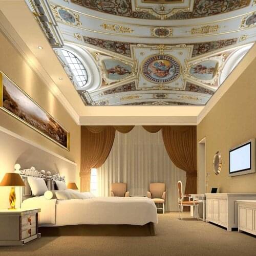 Beibehang Personalized custom large-scale wallpaper murals 3D stereo Continental court ceiling hotel restaurant papel de parede