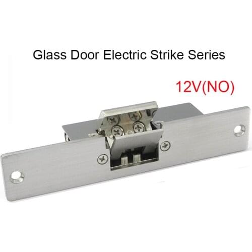 Fail Safe Electric Strike Suitable for Glass Door without Frame Locked when Energized Narrow Type Door Lock 800KG Holding Force