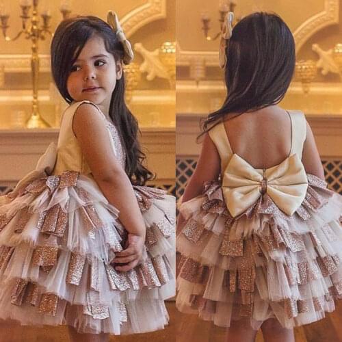 Pudcoco Girl Dress 6M-5Y Princess Baby Girl Toddler Party Tutu Dress Pageant Wedding Birthday Gown Formal