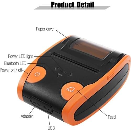 Portable Mini 58mm Bluetooth Wireless Thermal Receipt Ticket Printer For Mobile Phone Bill Machine shop printer for Store