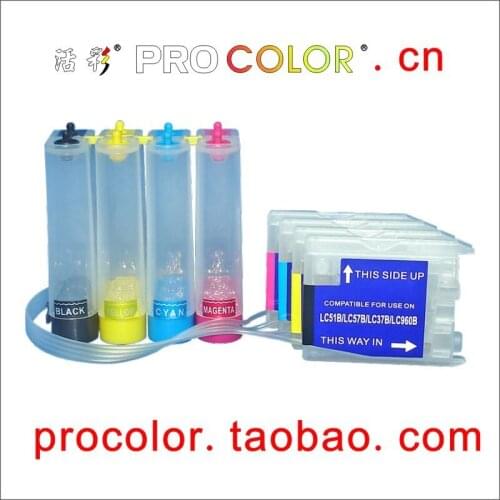 PROCOLOR CISS LC1000 BK C M for BROTHER FAX 1860C/FAX 1960C/FAX 2480C/FAX-1355/ FAX-1360/FAX-1460/FAX-1560/MFC-665CW/MFC-845CW