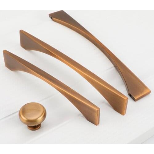 1PCS European Yellow Copper Cabinet Handles and Knobs Chinese Style Drawer Wardrobe Invisible Door Pulls Furniture Hardware