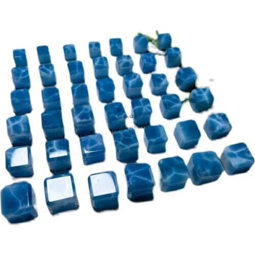 One piece AAA LOOSE BEADS Larimar blue Square 9-12mm Wholesale for DIY Jewelry Necklace