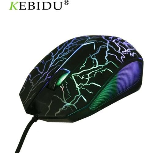 Special Shaped Gaming Mouse 3 Buttons USB Wired Luminous Gamer Computer Gaming Mouse 7 Colors For Laptop Desktop 3200DPI