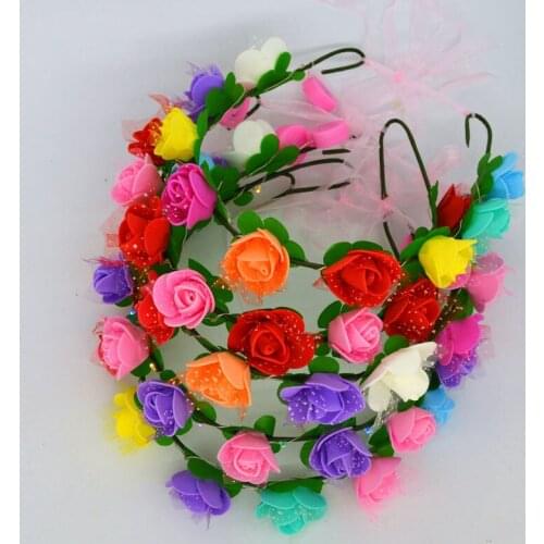 Bridal Headpiece Bridesmaid Flower Headband Garland Handmade Floral Crown home decor birthday