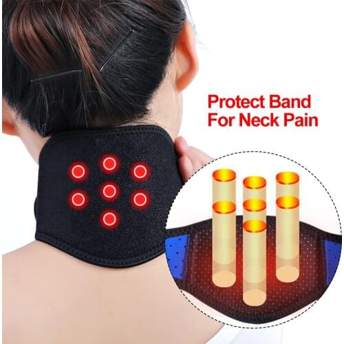 Tourmaline Self-heating Neck Brace Pad Magnetic Therapy Tourmaline Belt Support Spontaneous Heating Neck braces