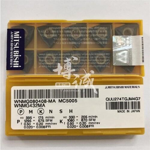 Carbide Insert WNMG080408 MA MC5005 WNMG080408-MA UC5115 External Turning Knife Lathe Tool CNC Tool