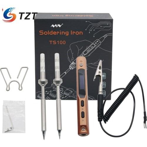 TZT Full Set TS100 Intelligent Programmable Electric Soldering Iron Mini Soldering Iron Control Terminal TS-I TS-B2
