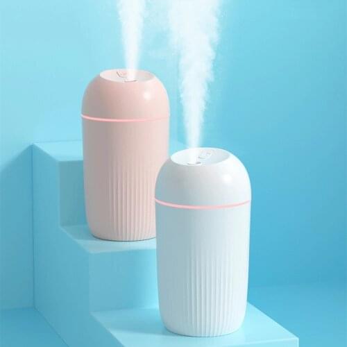 New 400ML USB Silent Air Humidifier Gentle Night Light Aroma Diffuser Continuous/Intermittent Spray Can Work For 8-12 Hours