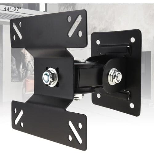 15KG Adjustable TV Wall Mount TV Holder Rotated Fixed TV Wall Bracket TV Frame 180° Tilt Swivel for 14-27 Inch LCD LED Monitor