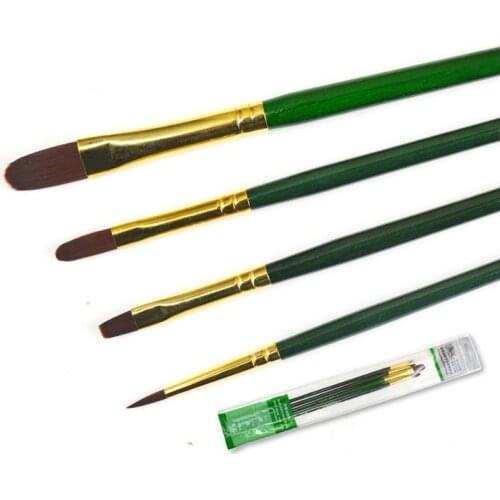 WINSOR&NEWTON Nylon Paintbrushes oil and Acrylic paint brushes ART supplies 4pcs/set or 6pcs/set
