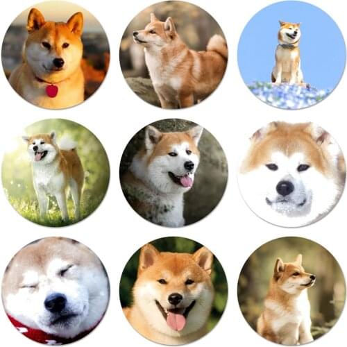 Funny cute dog Akita Badge Brooch Pin Accessories For Clothes Backpack Decoration gift 58mm