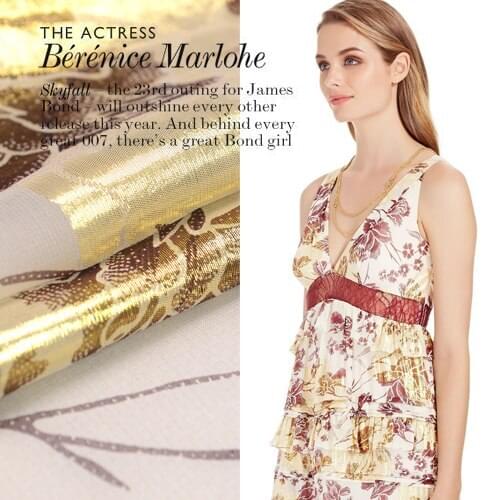 1 Meter Fabric First Line Designer Silk Fabric[king Lanling]original Georgette