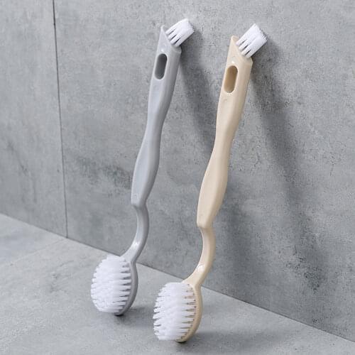 Good Grip Shoe Deep Cleaning Brush Soft Bristles Double Head Long Handle Shoes Sneaker Cleaning Brush Multi-functional Brush