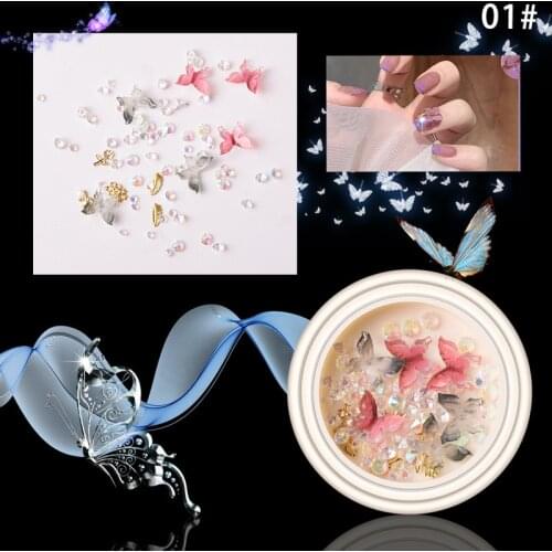 1 Piece Of DIY Hand Nail Three-Dimensional Butterfly Nail Diamond Mini Butterfly Nail Sequin Gel Accessory Small Ornament