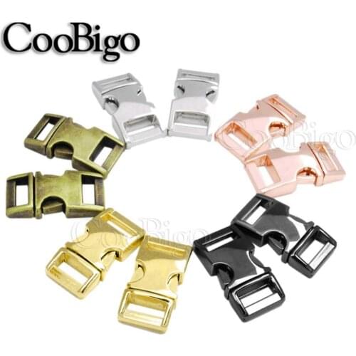 10pcs 10mm Metal Side Release Buckle 550 Paracord Bracelet Dog Collar Webbing 10mm Outdoor Backpack Bag Belt Parts Accessories