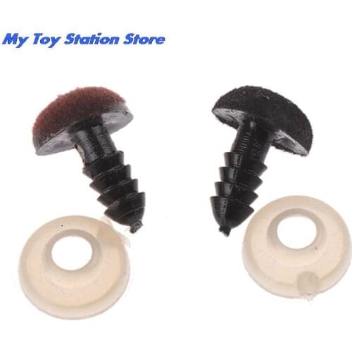 10pcs 9*11mm Black Plush Nose Craft Button Animal Safety Nose For Soft Toys