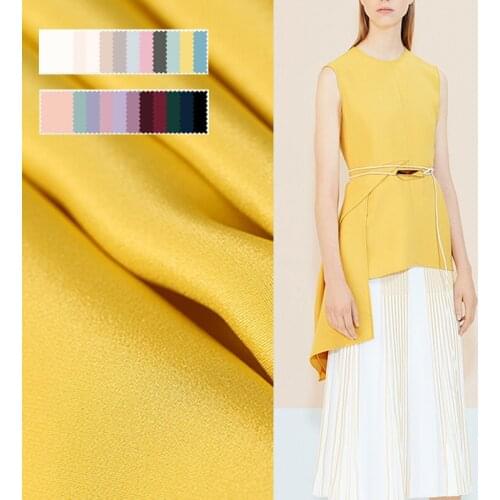 114CM Wide 30MM Solid Color Heavy Silk Crepe Fabric for Summer Spring Dress Shirt Cheongsam Pants Suit E1282