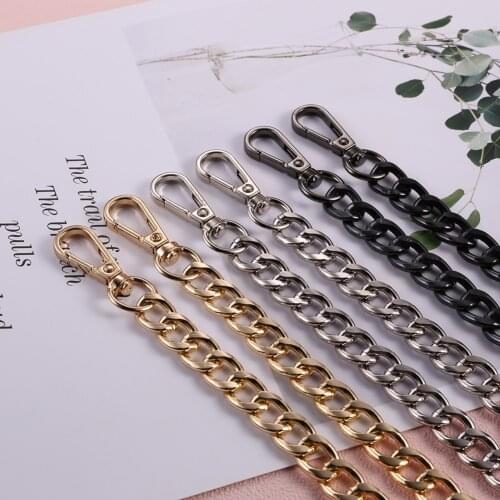 120cm Fashion Thick Metal Chain Bag Strap Women DIY Chain Shoulder Handbag Totes Belts Handle Replacement Chains Bag Accessories