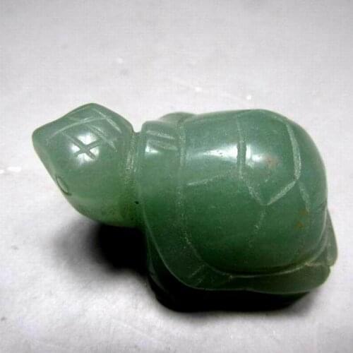 2"/45g Green Aventurine Turtle Handmade Stone Carving - crystals and stones healing Mineral specimen Home Decor feng shui