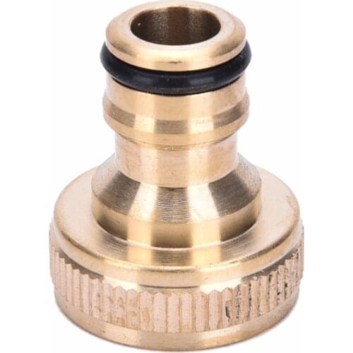 2PCS/set 3/4 Solid Brass Threaded Tap Garden Hose Connect Adaptor Tap Snap Fitting Pipe