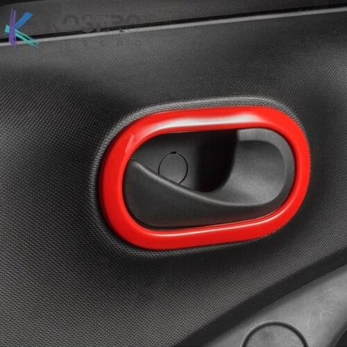 2pcs ABS plastic inner door bowl cover for mercedes new smart fortwo forfour 453 car stickers car styling decoration accessories