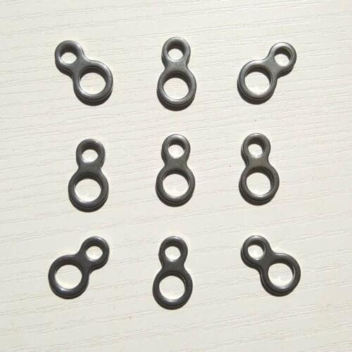 2packs Heavy Duty Fishing Double 8 Solid Ring Swivel Connector for Trolling Jigs Hook Saltwater Fishing