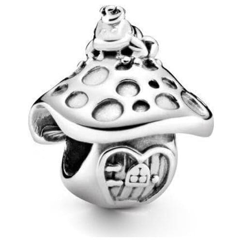 2019 New Original 925 Sterling Silver Bead Mushroom & Frog Charm Fit Pandora Bracelet Bangle Necklace Women DIY Jewelry