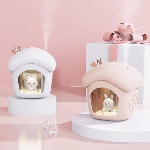 350ml Cute Cartoon Pet Air Humidifier USB Chargeable 2000mAh Battery Wireless Aromatherapy Essential Oil Diffuser with LED Lamp