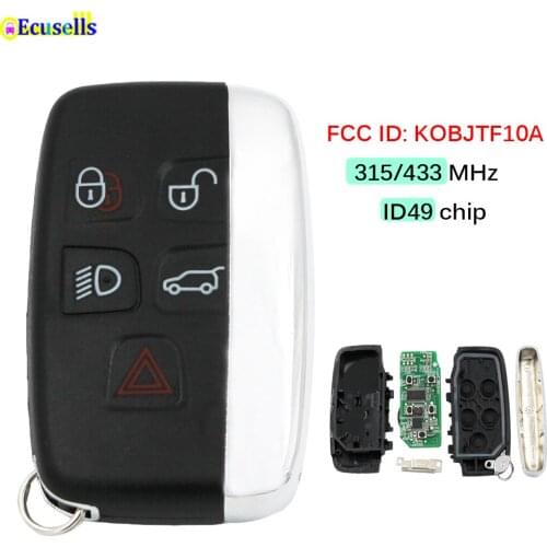 5 BUTTON SMART REMOTE KEY FOB 315mhz 433Mhz for Land Rover Range Rover Sport Evoque Vogue LR4 2010-2016 KOBJTF10A PCF7953 Chip
