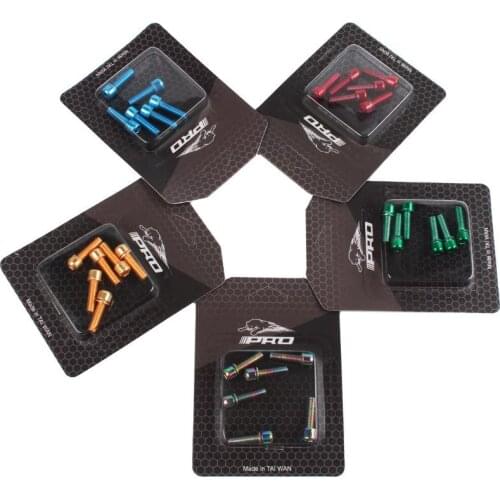 6PCS MTB Bicycle Handlebar Screws Titanium-plated Colorful Screws M5*18MM stem riser screws