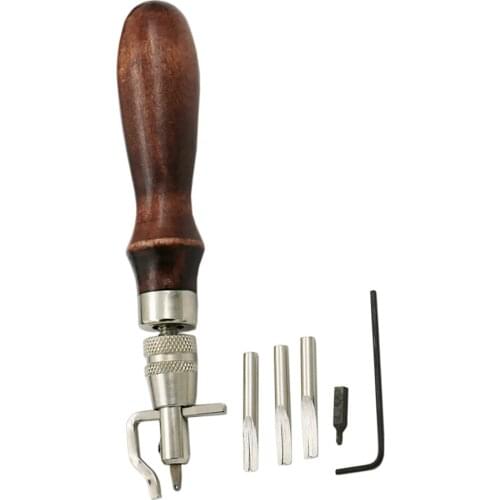 7 in1 Stitching Groover Creaser Beveller Leather Craft Edge Tool Adjustable