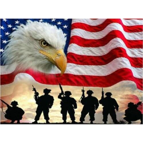 Diy diamond painting cross stitch American soldier resin needlework home decor full rhinestone mosaic 5d diamond embroidery icon