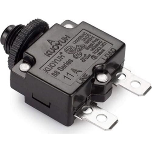 Hot Selling Kuoyuh 88 Series 11a Resettable Overload Protector Switch Circuit Breaker With Waterproof Cap