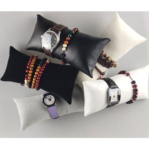 Free Shipping Superior PU Or Velvet Large Bracelet Display Pillow Watch Holder Bangle Organizer Jewelry Display Stand Rack