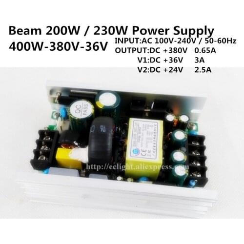 Beam 5R 7R power supply DC24V DC36V Output Power shappy 200W Professional stage lighting Power Supply