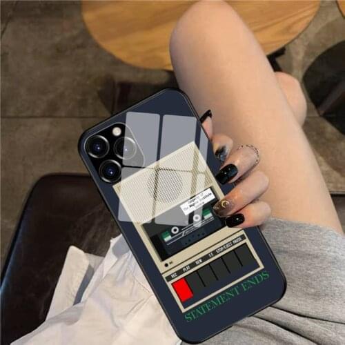 Tape Recorder Phone Case Glass Phone Case For iphone 12 11 Pro Max XS XR X 8 7 Plus SE2 Case