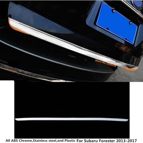For Subaru Forester 2013 2014 2015 2016 2017 2018 Stainless Steel Rear Door License Tailgate Bumper Frame Plate Trim Lamp Trunk
