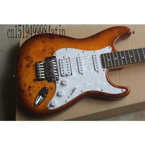 Stratocaste-r custom body Chrome Tremolo Floyd Rose st Electric Guitar